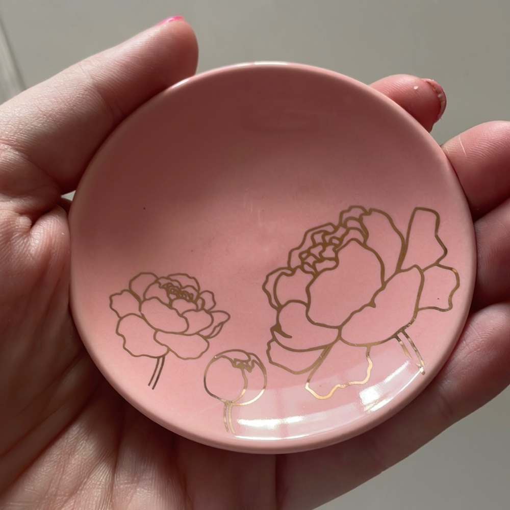 Lucky Feather Small Glass Ring Holder